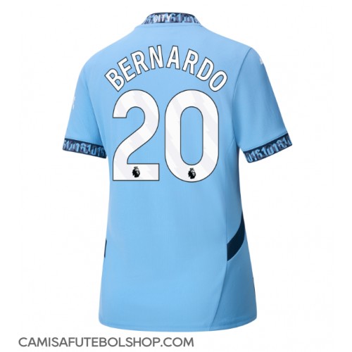 Camisa de time de futebol Manchester City Bernardo Silva #20 Replicas 1º Equipamento Feminina 2024-25 Manga Curta